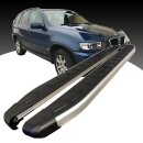 Trittbretter passend f&uuml;r BMW X5 ab 05/2000-02/2007 (Model: DOLU, Farbe: SIlber) mit ABE