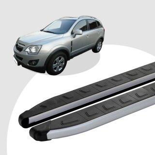 Trittbretter passend für Opel Antara ab 2006-2015 (Model: DOLU, Farbe: SIlber)