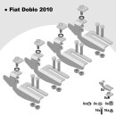 Trittbretter passend f&uuml;r Fiat Doblo ab 11/2009 (Model: DOLU, Farbe: SIlber) mit ABE