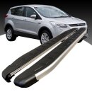 Trittbretter passend f&uuml;r Ford Kuga ab 2012-2019 (Model: DOLU, Farbe: SIlber) mit ABE