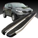 Trittbretter passend f&uuml;r Kia Sportage ab 09/2009-12/2015 (Model: DOLU, Farbe: SIlber) mit ABE