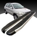 Trittbretter passend f&uuml;r Kia Sportage ab 09/2004-12/2010 (Model: DOLU, Farbe: SIlber) mit ABE