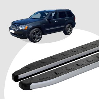 Trittbretter passend für Jeep Grand Cherokee ab 10/2004-10/2011 (Model: DOLU, Farbe: SIlber)