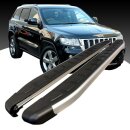 Trittbretter passend f&uuml;r Jeep Grand Cherokee ab 10/2004-10/2011 (Model: DOLU, Farbe: SIlber)