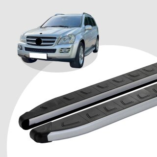 Trittbretter passend für Mercedes GL-Klasse ab 09/2006-06/2012 (Model: DOLU, Farbe: SIlber)