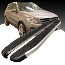 Trittbretter passend f&uuml;r Mercedes ML W166 ab 06/2011-02/2015 (Model: DOLU, Farbe: SIlber) ABE