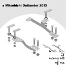 Trittbretter passend f&uuml;r Mitsubishi Outlander ab 08/2012 (Model: DOLU, Farbe: SIlber) mit ABE