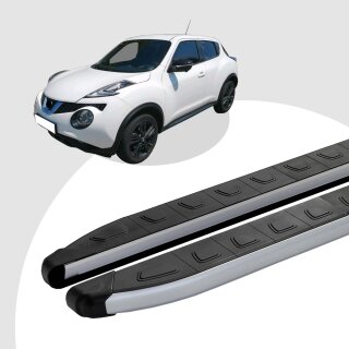 Trittbretter passend für Nissan Juke ab 06/2010 (Model: DOLU, Farbe: SIlber) mit ABE