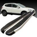 Trittbretter passend f&uuml;r Nissan Qashqai 12/2006-12/2013 (Model: DOLU, Farbe: SIlber) mit ABE