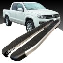 Trittbretter passend f&uuml;r VW Amarok ab 09/2010 (Model: DOLU, Farbe: SIlber) mit ABE