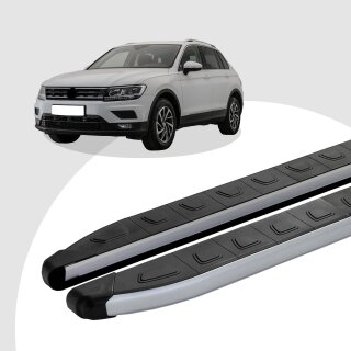 Trittbretter passend für VW Tiguan ab 01/2016 (Model: DOLU, Farbe: SIlber) mit ABE