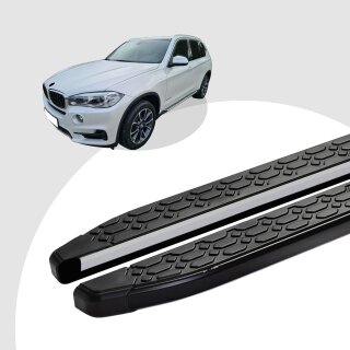 Trittbretter passend für BMW X5 ab 02/2006-06/2013 (Model: LAVA, Farbe: Schwarz) mit ABE