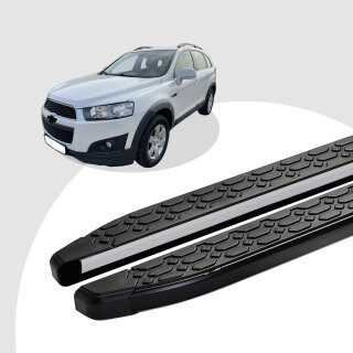 Trittbretter passend für Chevrolet Captiva ab 2006-2015 (Model: LAVA, Farbe: Schwarz)