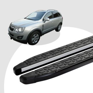 Trittbretter passend für Opel Antara ab 2006-2015 (Model: LAVA, Farbe: Schwarz)