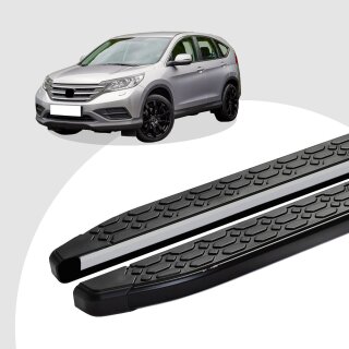 Trittbretter passend für Honda CR-V ab 06/2006-12/2012 (Model: LAVA, Farbe: Schwarz) mit ABE