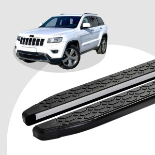 Trittbretter passend für Jeep Grand Cherokee ab 06/2010 (Model: LAVA, Farbe: Schwarz) ABE