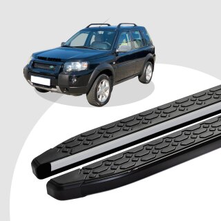 Trittbretter passend für Land Rover Freelander 02/1998-10/2006 (Model: LAVA, Farbe: Schwarz) ABE