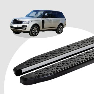 Trittbretter passend für Land Rover Range Rover Vogue ab 08/2012 (Model: LAVA, Farbe: Schwarz)