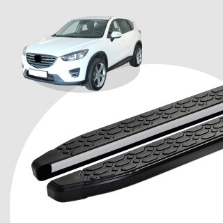 Trittbretter passend für Mazda CX-5 ab 11/2011-03/2017 (Model: LAVA, Farbe: Schwarz) mit ABE