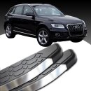 Trittbretter passend f&uuml;r Audi Q5 ab 08/2008-12/2016 (Model: LAVA, Farbe: Silber) mit ABE