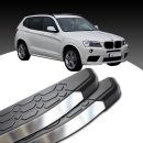 Trittbretter passend f&uuml;r BMW X3 ab 09/2010-12/2017 (Model: LAVA, Farbe: Silber) mit ABE