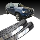 Trittbretter passend f&uuml;r BMW X5 ab 05/2000-02/2007 (Model: LAVA, Farbe: Silber) mit ABE