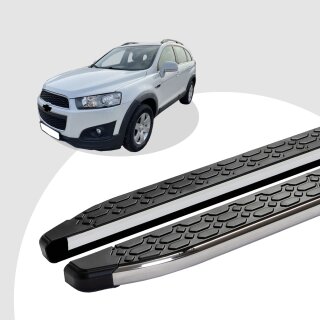 Trittbretter passend für Chevrolet Captiva ab 2006-2015 (Model: LAVA, Farbe: Silber)