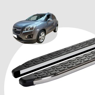 Trittbretter passend für Chevrolet Trax ab 12/2012 (Model: LAVA, Farbe: Silber) mit ABE