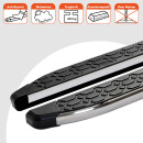 Trittbretter passend f&uuml;r Dacia Stepway ab 10/2012 (Model: LAVA, Farbe: Silber) mit ABE