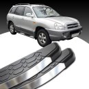 Trittbretter passend f&uuml;r Hyundai Santa Fe ab 11/2000-03/2006 (Model: LAVA, Farbe: Silber) ABE