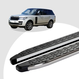 Trittbretter passend für Land Rover Range Rover Vogue ab 08/2012 (Model: LAVA, Farbe: Silber)