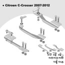 Trittbretter passend f&uuml;r Citroen C-Crosser ab 01/2010 (Model: LAVA, Farbe: Silber) mit ABE