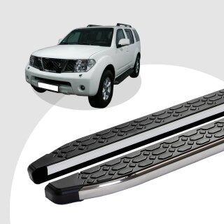 Trittbretter passend für Nissan Pathfinder ab 01/2005-12/2012 (Model: LAVA, Farbe: Silber)