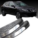 Trittbretter passend f&uuml;r Nissan Qashqai 12/2006-12/2013 (Model: LAVA, Farbe: Silber) mit ABE