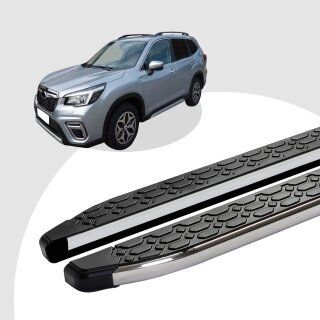 Trittbretter passend für Subaru Forester 11/2012-12/2017 (Model: LAVA, Farbe: Silber) mit ABE