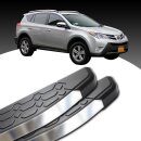 Trittbretter passend f&uuml;r Toyota Rav 4 ab 12/2012-12/2018 (Model: LAVA, Farbe: Silber) mit ABE