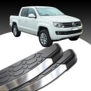 Trittbretter passend f&uuml;r VW Amarok ab 09/2010 (Model: LAVA, Farbe: Silber) mit ABE