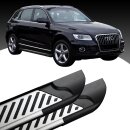 Trittbretter passend f&uuml;r Audi Q5 ab 08/2008-12/2016 (Model: LINE, Farbe: Silber) mit ABE