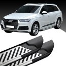 Trittbretter passend f&uuml;r Audi Q7 ab 01/2015 (Model: LINE, Farbe: Silber) mit ABE