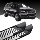 Trittbretter passend f&uuml;r Audi Q7 ab 03/2006-08/2015 (Model: LINE, Farbe: Silber) mit ABE