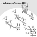 Trittbretter passend f&uuml;r VW Touareg ab 10/2002-05/2010 (Model: LINE, Farbe: Silber) mit ABE