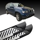 Trittbretter passend f&uuml;r BMW X5 ab 05/2000-02/2007 (Model: LINE, Farbe: Silber) mit ABE