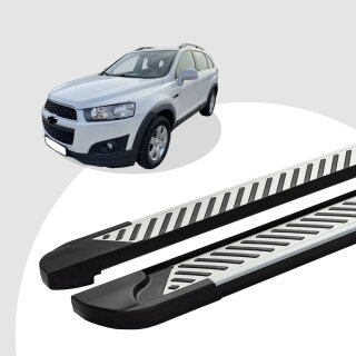 Trittbretter passend für Chevrolet Captiva ab 2006-2015 (Model: LINE, Farbe: Silber)