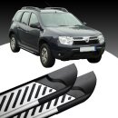 Trittbretter passend f&uuml;r Dacia Duster ab 04/2010-12/2017 (Model: LINE, Farbe: Silber) mit ABE