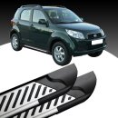 Trittbretter passend f&uuml;r Daihatsu Terios ab 11/2005-12/2017 (Model: LINE, Farbe: Silber)