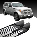 Trittbretter passend f&uuml;r Dodge Nitro ab 09-2006-12/2012 (Model: LINE, Farbe: Silber) mit ABE