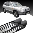 Trittbretter passend f&uuml;r Hyundai Santa Fe ab 11/2000-03/2006 (Model: LINE, Farbe: Silber) ABE