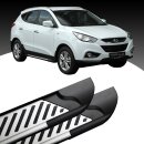 Trittbretter passend f&uuml;r Hyundai iX35 ab 08/2009-07/2015 (Model: LINE, Farbe: Silber) mit ABE