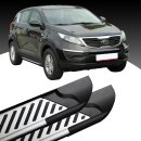 Trittbretter passend f&uuml;r Kia Sportage ab 09/2009-12/2015 (Model: LINE, Farbe: Silber) mit ABE