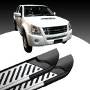 Trittbretter passend f&uuml;r Isuzu D-MAX ab 06/2012 (Model: LINE, Farbe: Silber) mit ABE